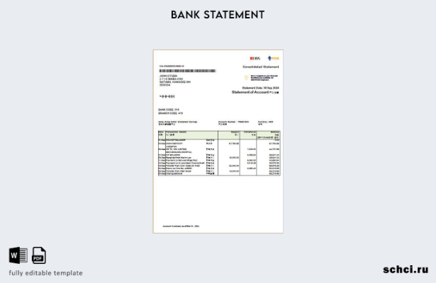 цифровая загрузка шаблона слова консолидированного отчета банка DBS в Гонконге